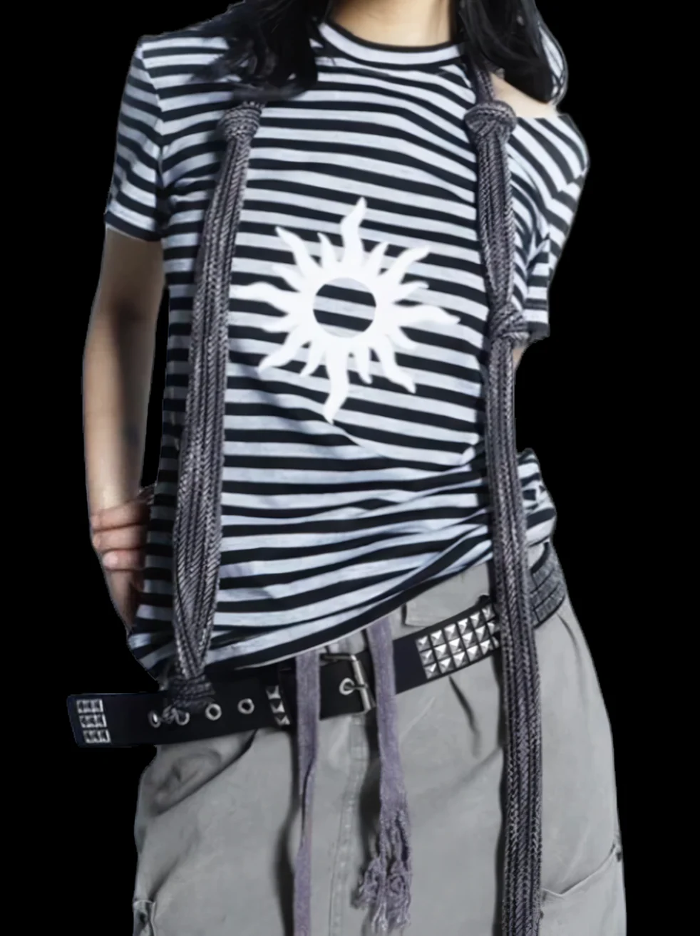 Solar Chic Striped Short Sleeve T-Shirt - Image 3