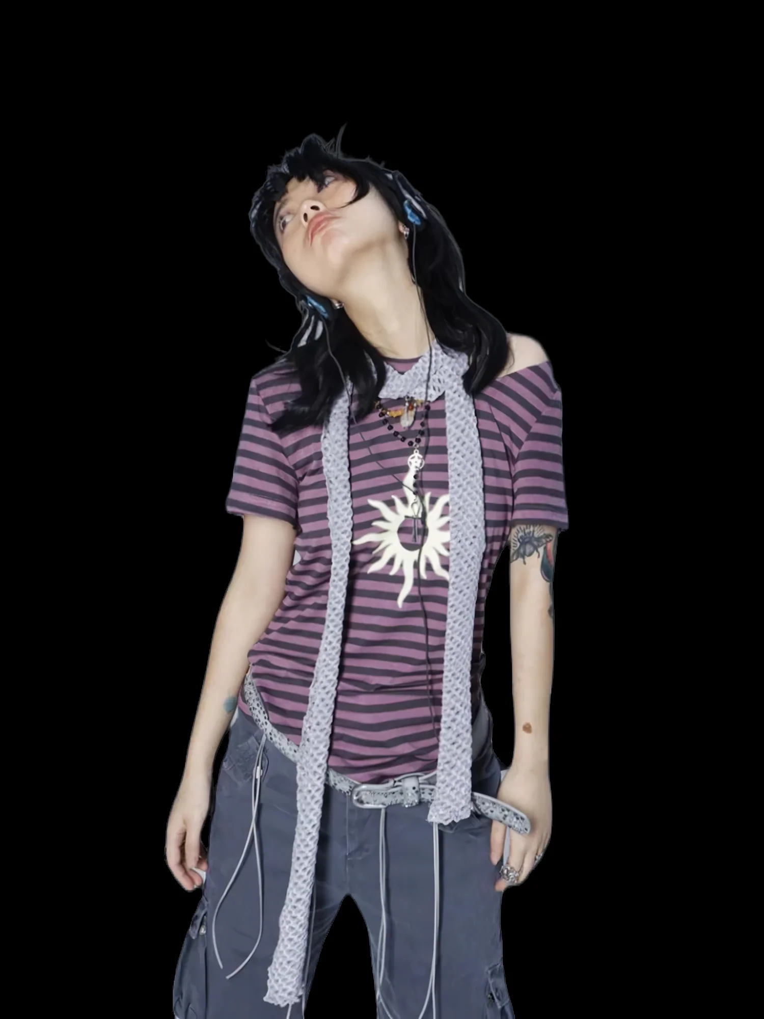 Solar Chic Striped Short Sleeve T-Shirt - Image 7
