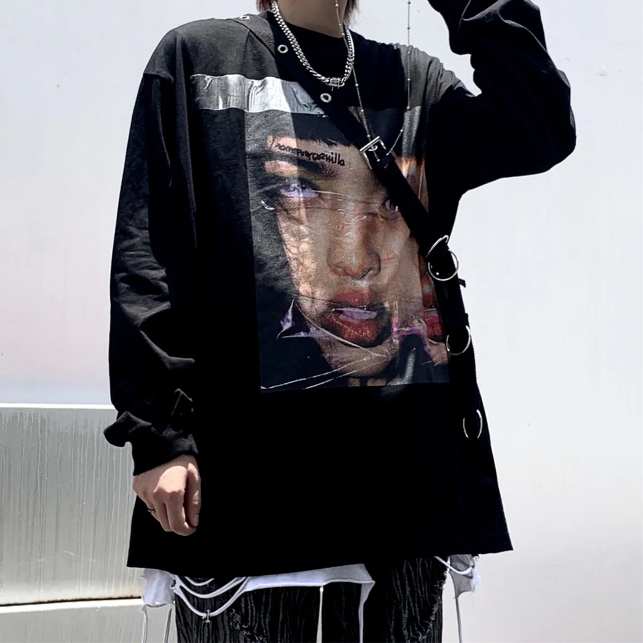 Surreal Reality Long Sleeve Cotton Tee - Image 4